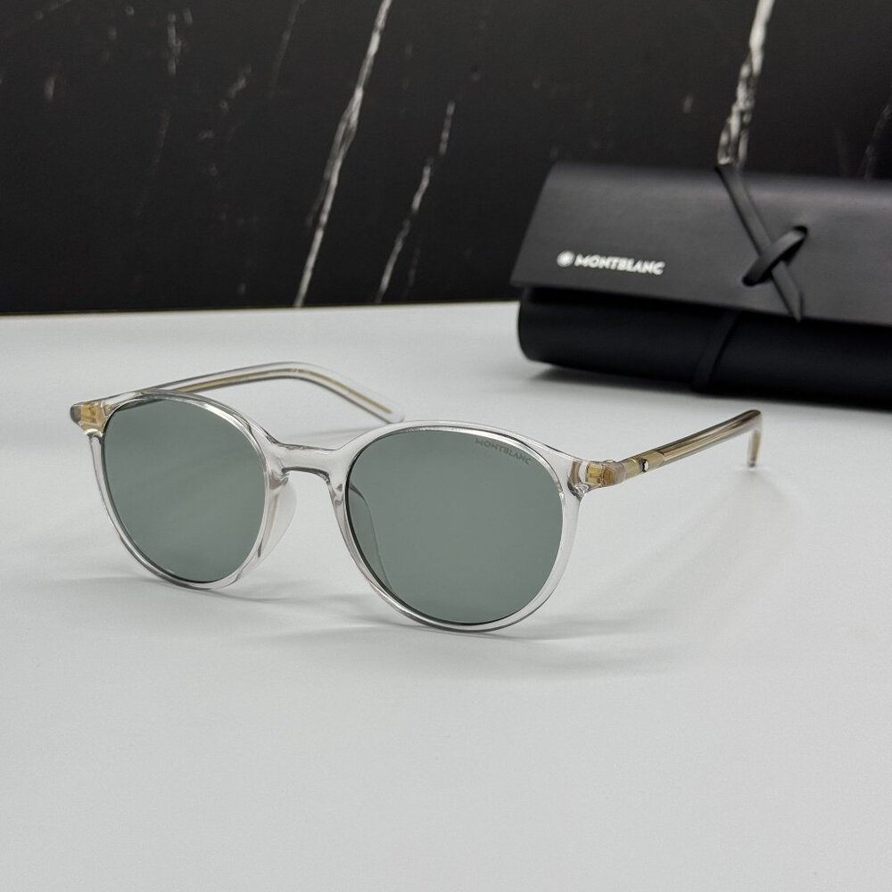 NEW MONTBLANC SUNGLASSES MEN CRYSTAL GREEN EYEWEAR MONTBLANC MB0326SA 004